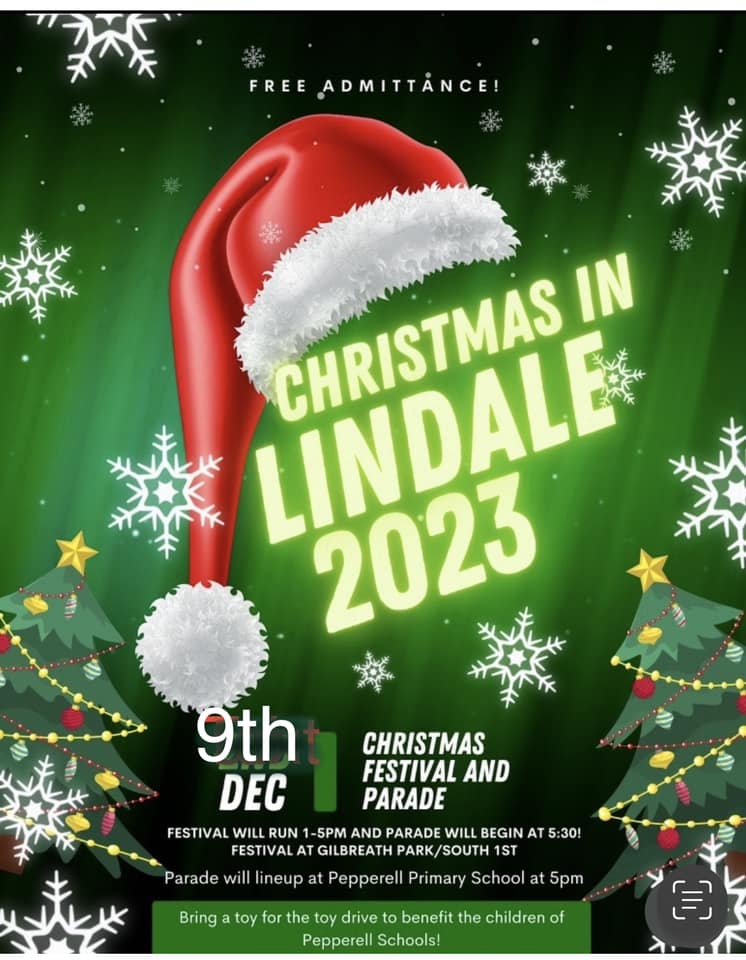 CHRISTMAS IN LINDALE 2023 RESCHEDULED TO DECEMBER 9TH WLAQAM